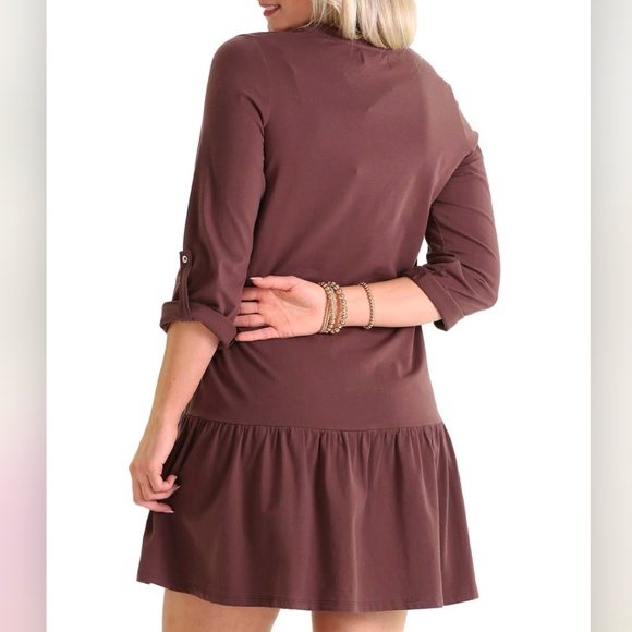 NWT Duffield Lane Juno dress in chocolate - Picture 4 of 8